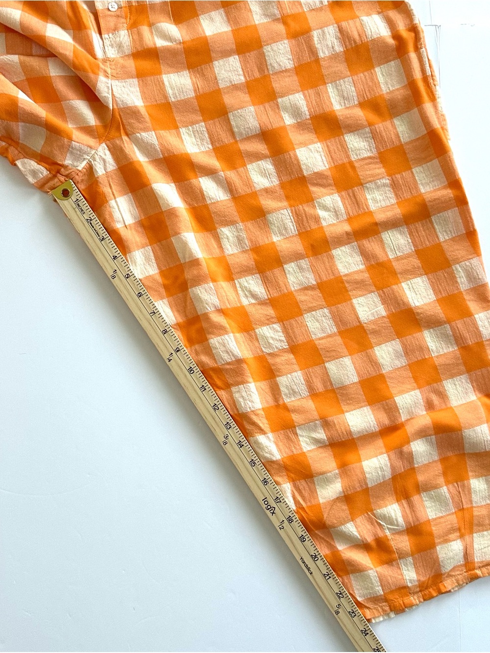 ✨Set✨LyreBird by Anthropologie Swing Tank & Barrel Boxer Pants Marigold Gingham - Picture 10 of 16